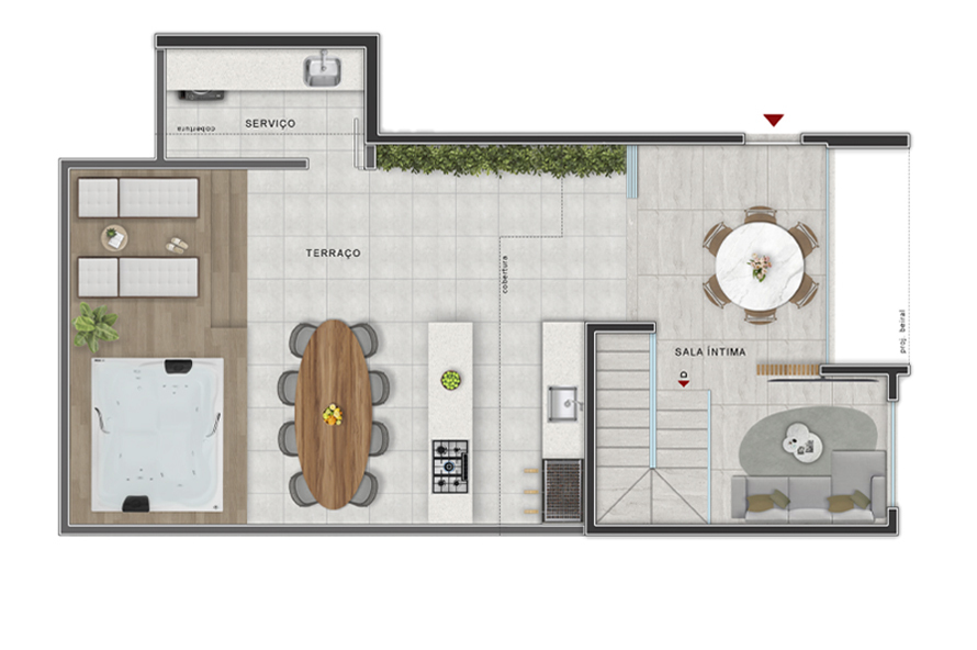 10º Pavimento - 2º Nível Cobertura Duplex