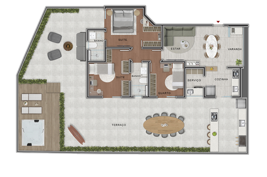 4º Pavimento - Apartamento Garden 01