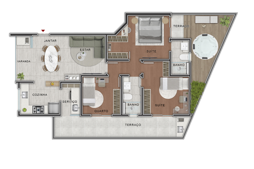 4º Pavimento - Apartamento Garden 02