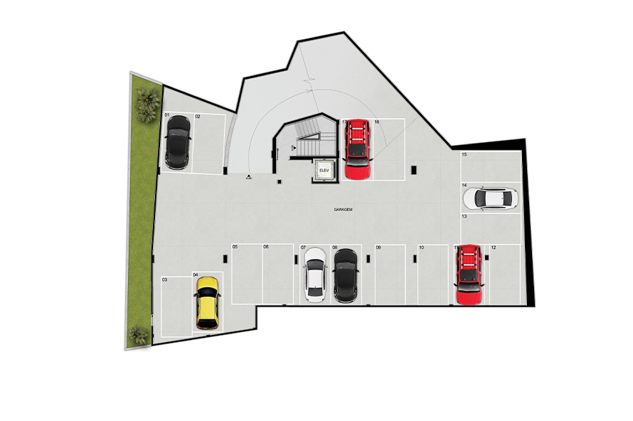 Planta - Garagem - Nível 02