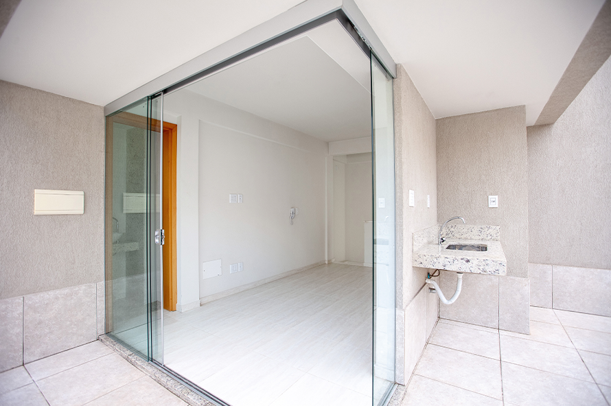 Sala com Terraço Gourmet Segundo Nível da Cobertura