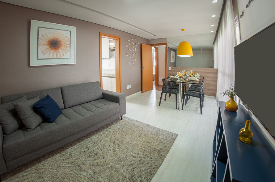 Apto Tipo - Sala para dois ambientes