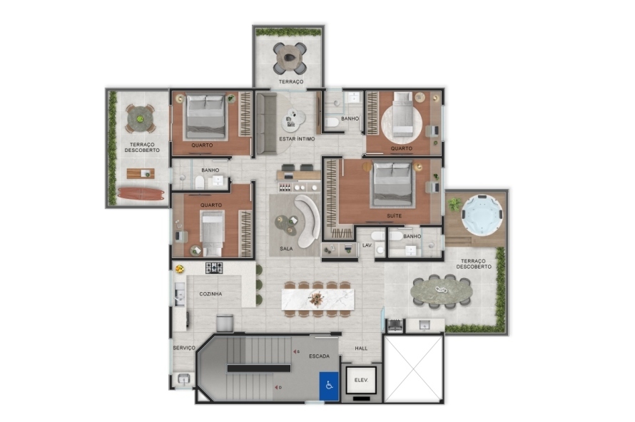 2º Pvto - Área Privativa - Varanda Extendida