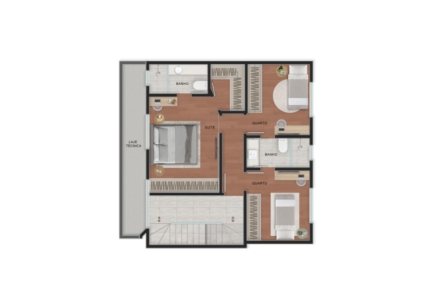 8º Pvto - Cobertuta - 2º Nivel - Opção Suíte Extendida