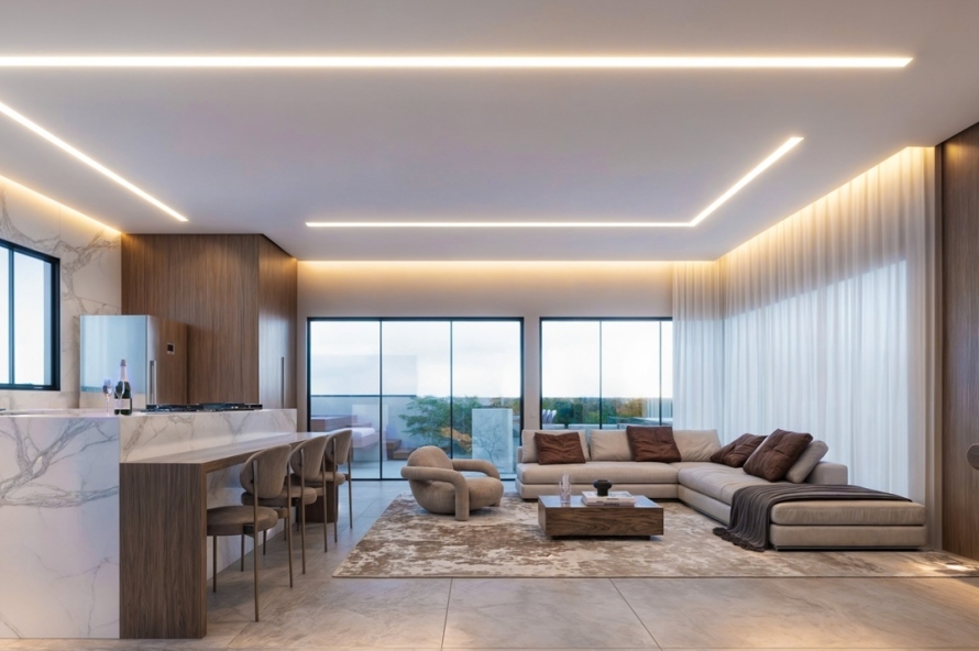 Cobertura - Sala e Cozinha - 1º Pvto