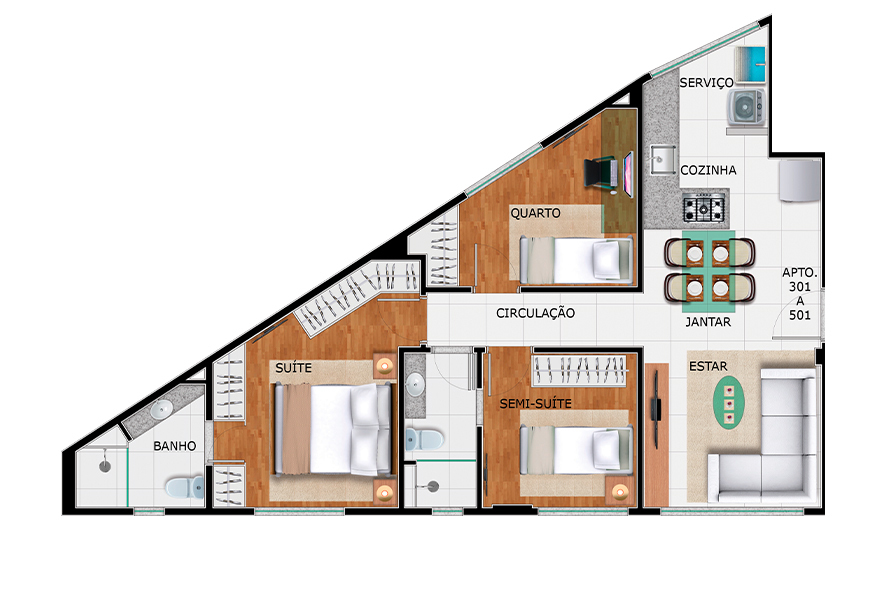 Planta Apartamento Tipo Final 01