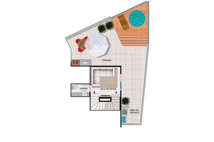 Planta Segundo Nível da Cobertura - Final 02