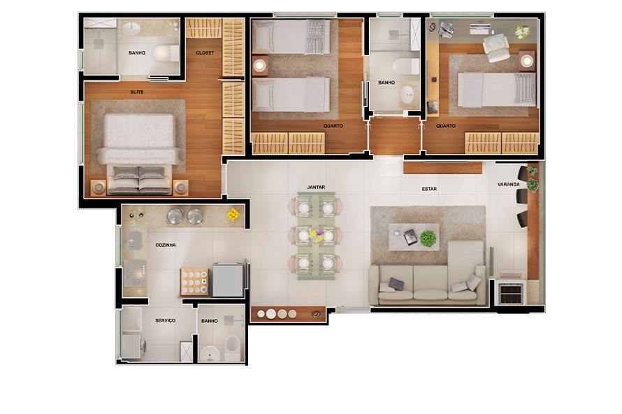 Planta Apartamento Tipo - Final 02
