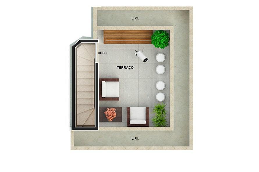 Planta Cobertura Triplex - Terceiro Pavimento